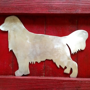 Metal Golden Retriever Dog, Aluminum, for Indoor or Outdoor Yard or Plant Stake, Garden Art, Wall Hanging, Shelf Art