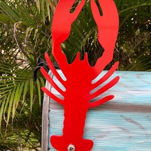 Lobster, Mailbox Flag, Metal, Aluminum, Powder Coated Red or Natural ...