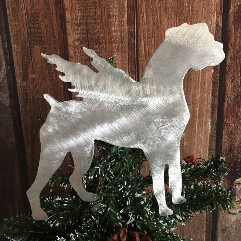 Boxer Angel Dog Guardian Angel Christmas Tree Topper Pet Etsy