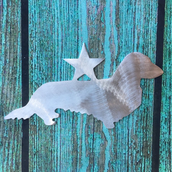 Long Haired Dachshund Star Weiner Dog Dog Christmas Tree Etsy