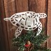 Sea Turtle Christmas Tree Topper, Wall Art or Yard Stake, Hawksbill ...