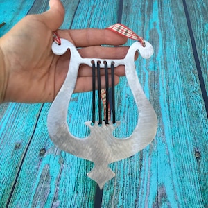 Lyre, Wall Hanging, Ornament, Christmas Ornament, Handcrafted, metal, handmade