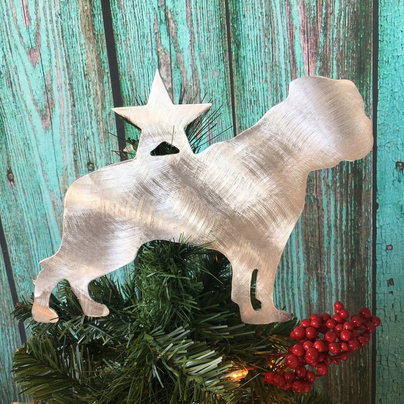 Dog Christmas Tree Topper Star Holiday Decoration Star Aluminum Beagle Wreath Decoration