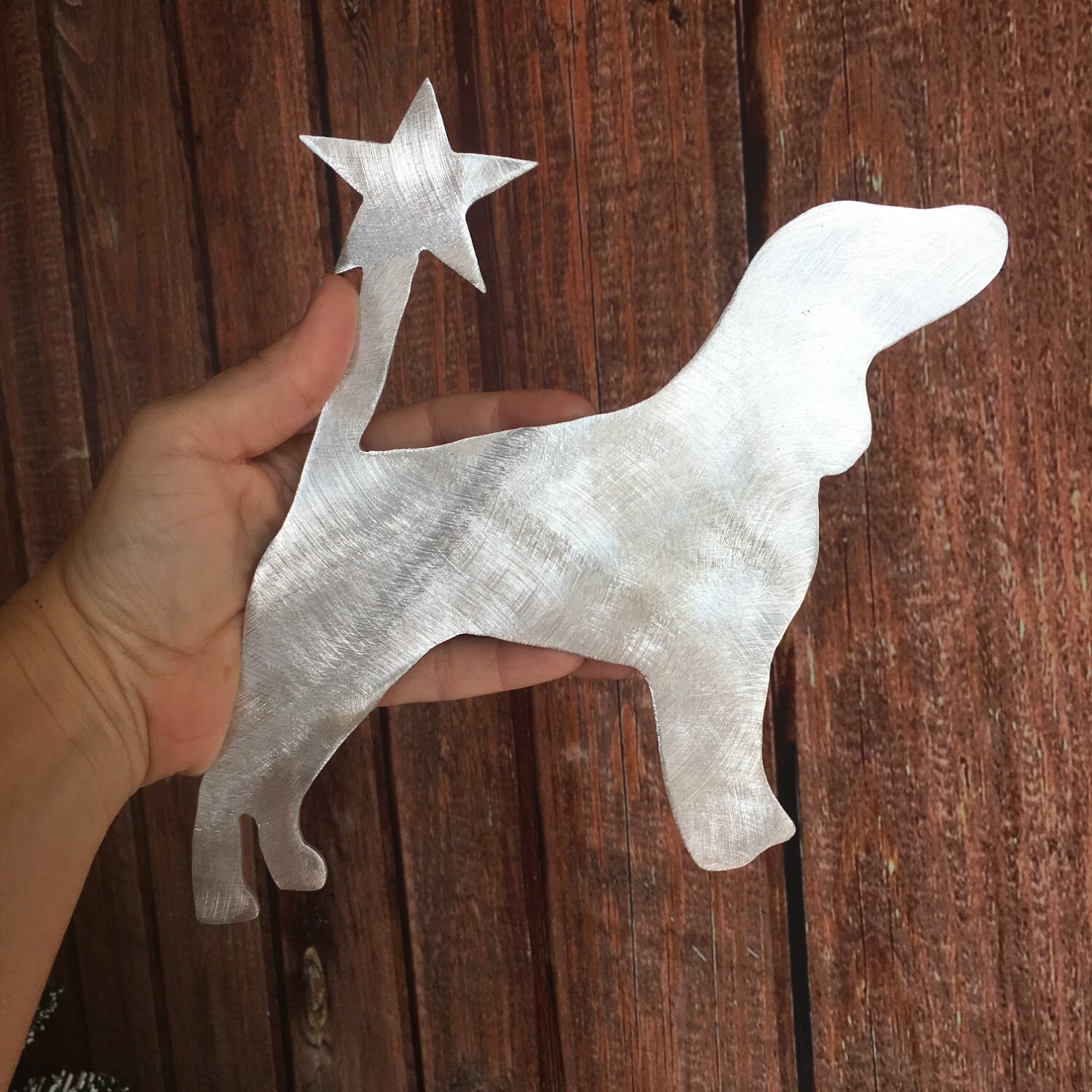 Beagle, Dog Christmas Tree Topper, Holiday Decoration, Aluminum, Metal ...