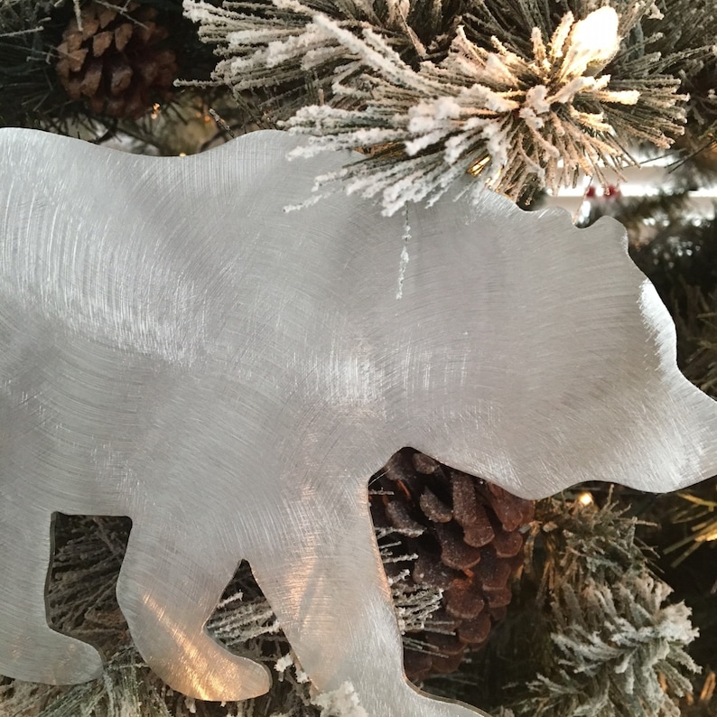 Bear Handcrafted Metal Christmas Tree Topper Holiday Etsy