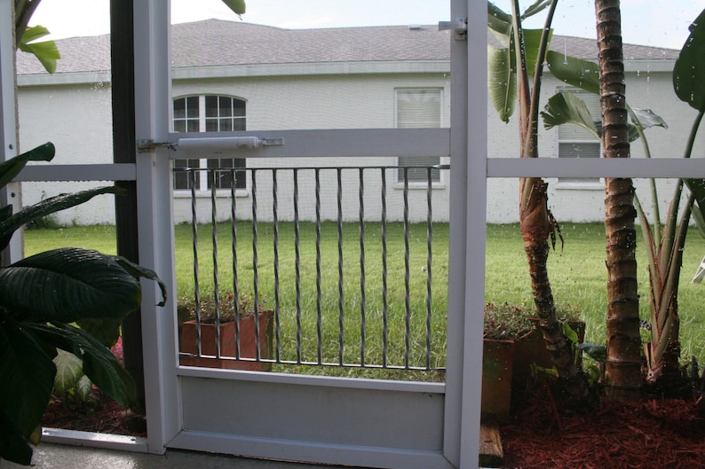 Half Screen Door Grille, Gate Style, Simple, Clean Design made of all aluminum, protects and customizes your screen door image 3