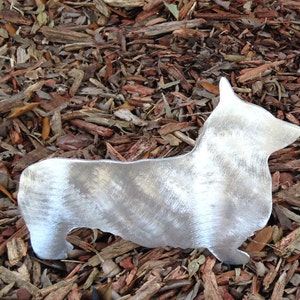 Pembroke Welsh Corgi Dog, Metal, Wall Art, Shelf or Window Sill Art, Plant Stake, Wreath Decor, Aluminum