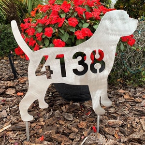 Labrador Retriever, Personalized Sign, Dog Silhouette, Lab, 17.25 in wide, stakes or wall hanger, add any text, many colors, dog lover gift image 8