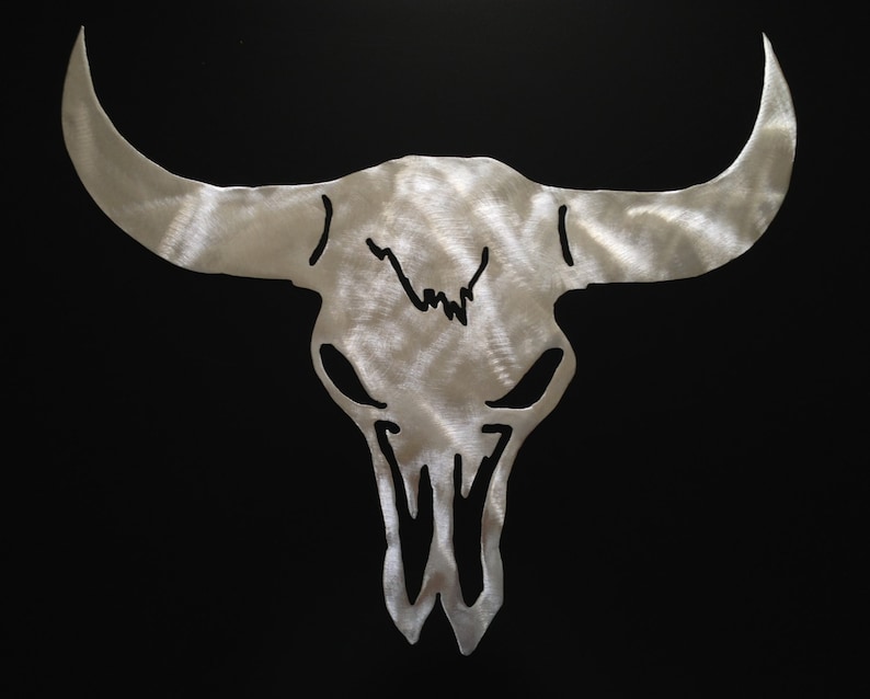 Steer Skull Metal Wall Art Barn Art Gate Fence Art Etsy