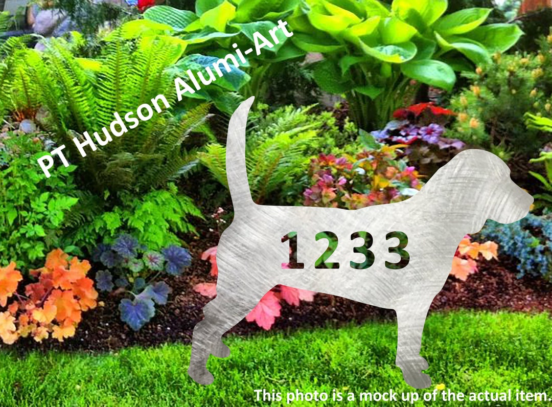 Beagle, Personalizable House Number or Welcome Sign, Beagle Dog ...