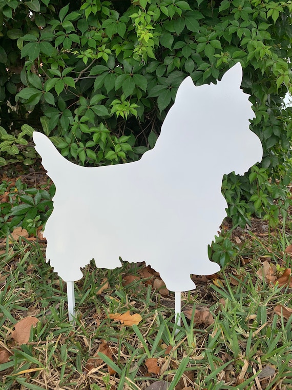 West Highland White Terrier Westie Yard Art Dog Multiple Colors Avail 14.5  Inch Stake or Wall Hanging Yorkshire Terrier -  Hong Kong