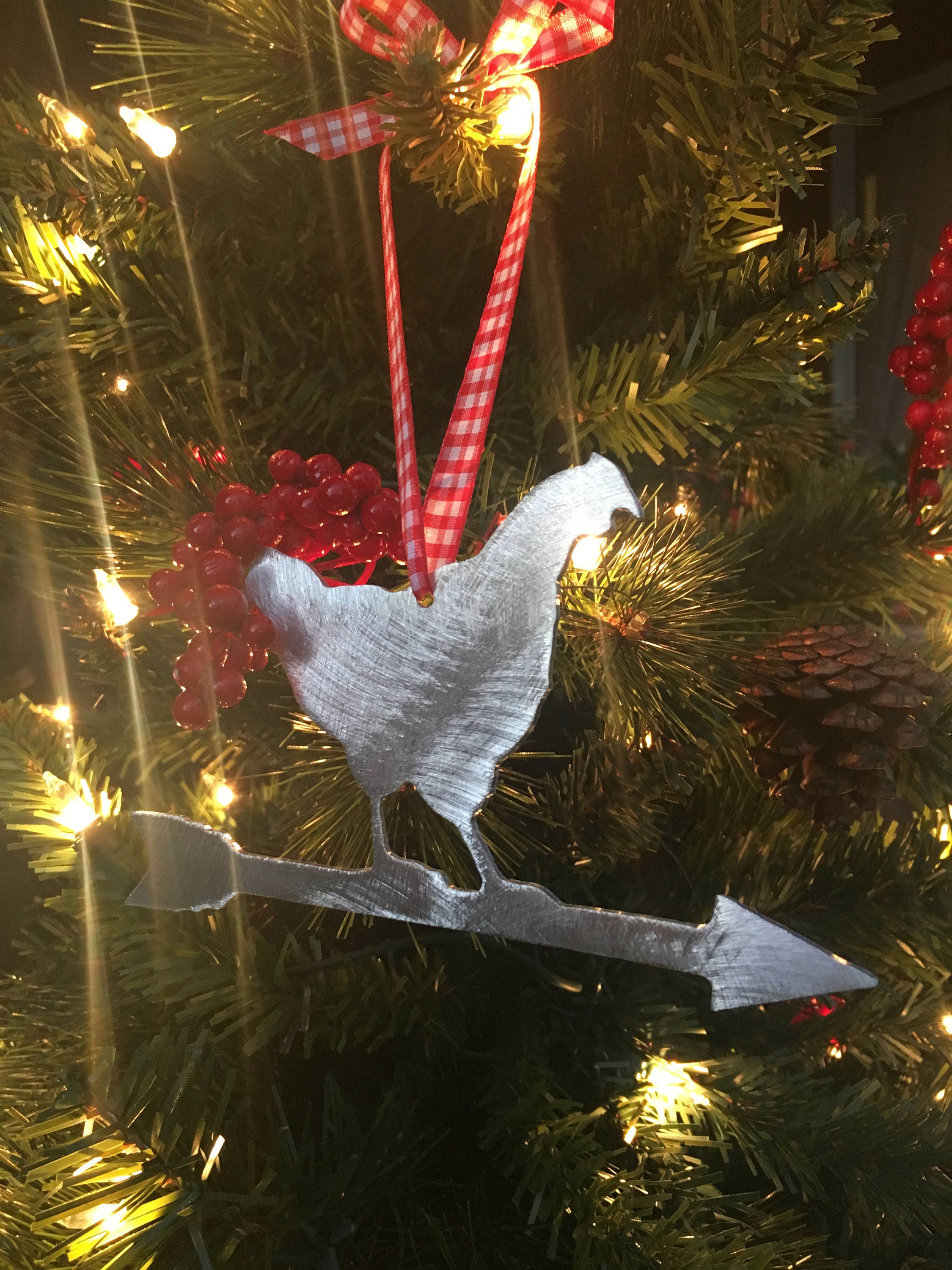 Chicken Weathervane Ornament Holiday Christmas Rustic Etsy