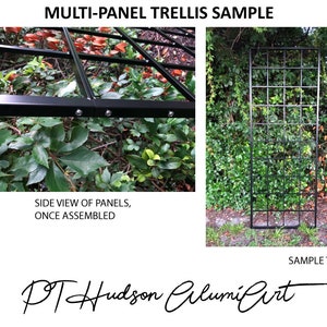 Jumbo Trellises, Multiple Sizes, Classic Metal Garden Trellis, Commercial, Residential, Estate Garden, Non-Rusting, Wall Mounted or Stakes image 5