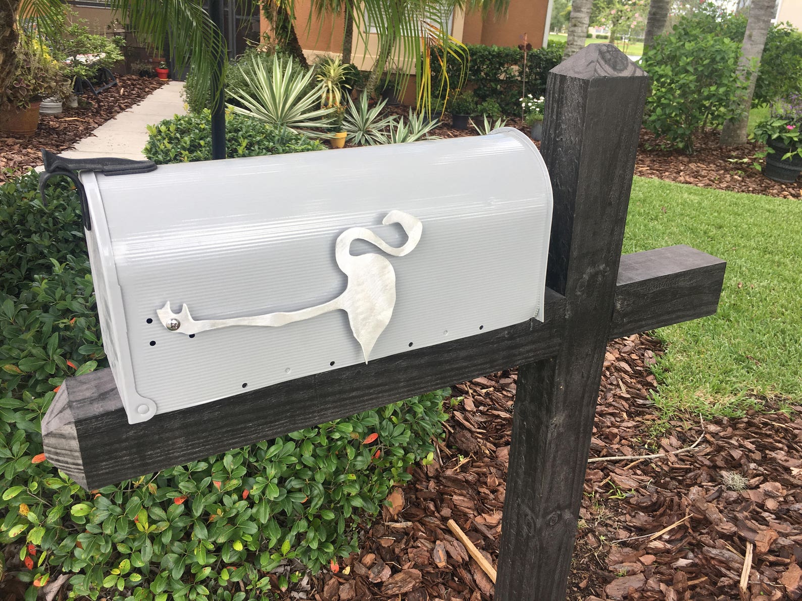 Metal Flamingo Mailbox Flag Aluminum Will Not Rust Brushed - Etsy