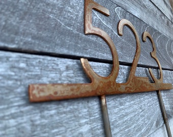 Industrial Address Sign | Modern Address Sign | Rustic Home Address Sign | House Number | Metal Address Sign | Rusted | Farmhouse Sign