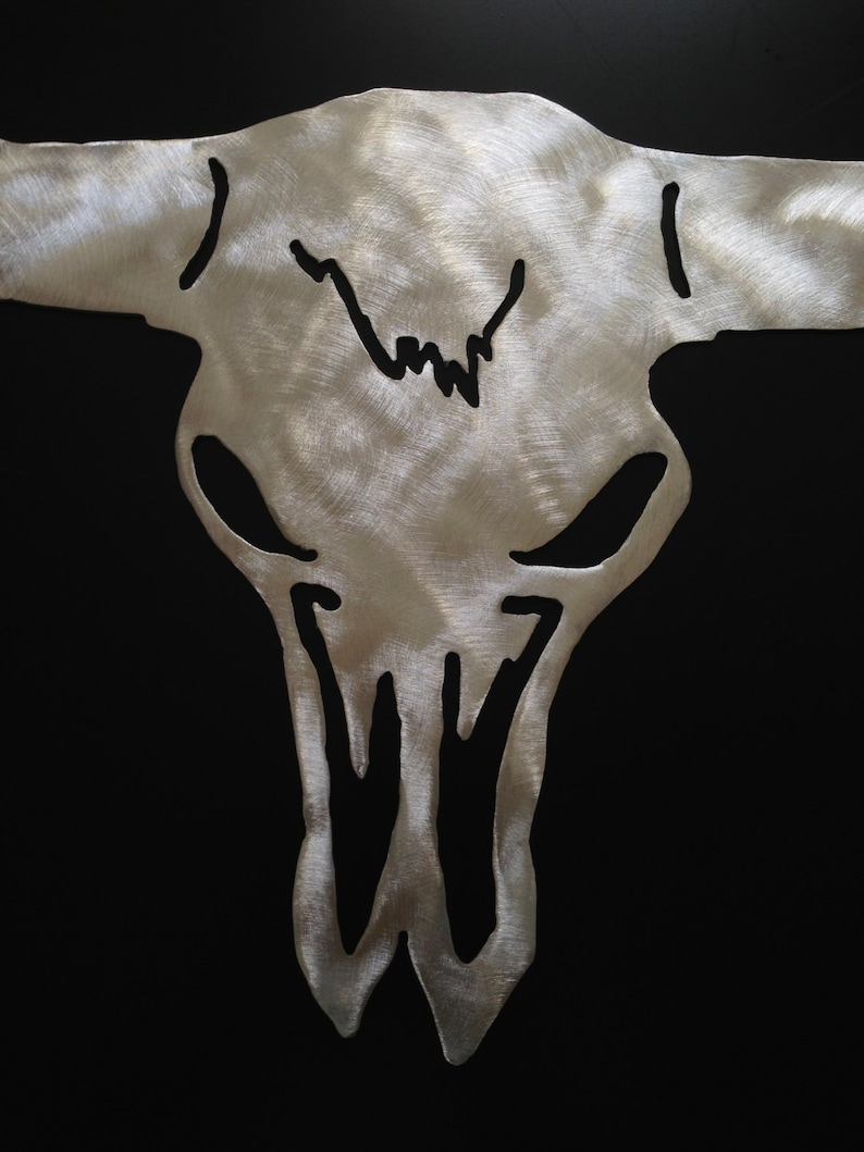 Steer Skull Metal Wall Art Barn Art Gate Fence Art Etsy