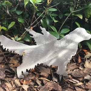 Metal Golden Retriever Angel Dog,  Metal, Wall Art, Plant Stake, Yard Stake, Guardian Angel Dog Pet Memorial, Aluminum, Pet Grave Marker