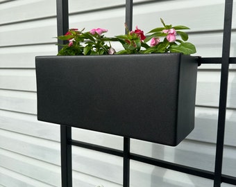 Metal Hanging Planter Boxes, Multi Size and Color, Aluminum Planter, No Rust, Vertical Gardening, no assembly planter box, hangs on trellis