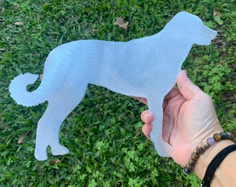 Pastor de Anatolia, adorno para árbol de Navidad, corona decorativa, arte mural, estaca para plantas, monumento conmemorativo para mascotas, aluminio, regalo para amantes de los perros, perro de trabajo