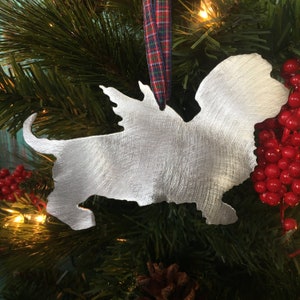 Wire Haired Dachshund Dog Angel, Metal, Holiday Ornament, Christmas Ornament, Handcrafted, dog lover gift, stocking stuffer, dog lovers