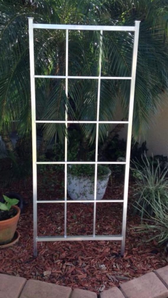 Classic Metal Garden Trellis, Plant Trellis, All Aluminum, Handmade, 65" x 27", garden decor, yard art, bougainvillea, ivy, climbing vines