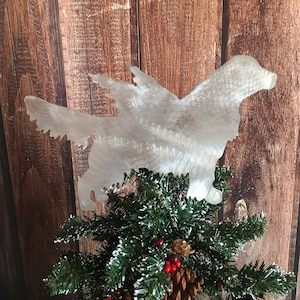 Golden Retriever, Dog Christmas Tree Topper, yard stake, wall or shelf art, metal, dog lover, assistance dog, guide dog, puppy raiser gift