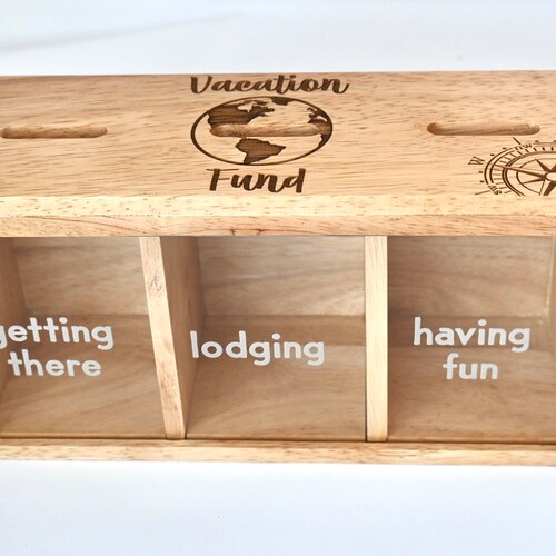 HCHANGEN Wooden Piggy Bank For Adults Real Money Natural Wood