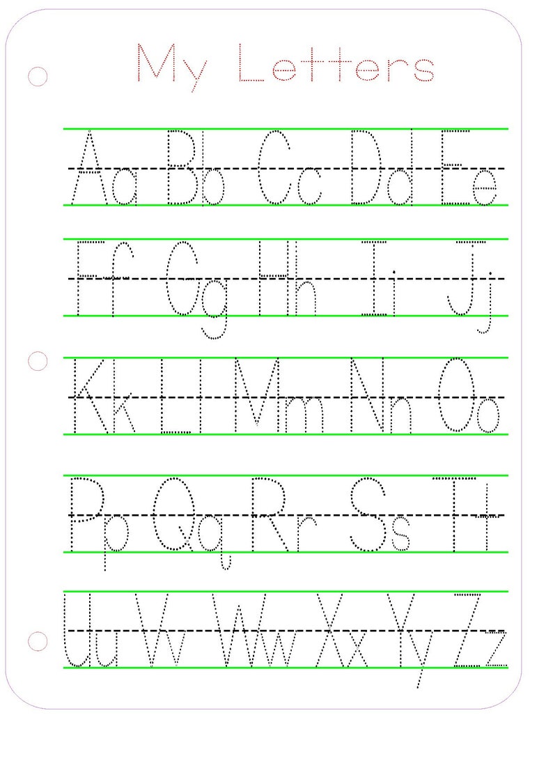 Letter Trace Board Dry Erase Board Learn to Write Letters Etsy