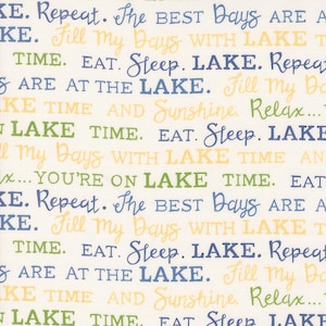 On Lake Time, Deb Strain, Cotton Fabric, Half Yard, 56123 11