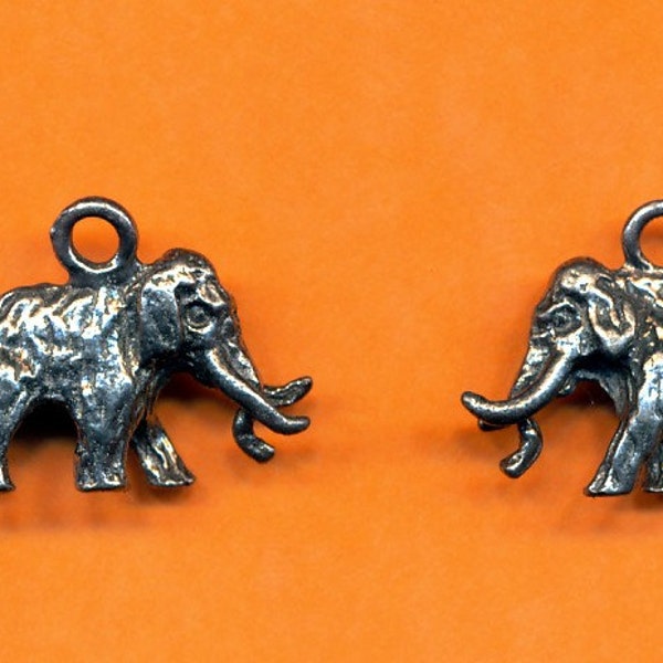 Lot of 10 lead free pewter woolly mammoth charms