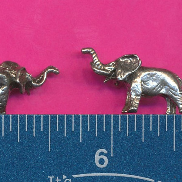 Lot of 10 lead free pewter miniature elephant figurines