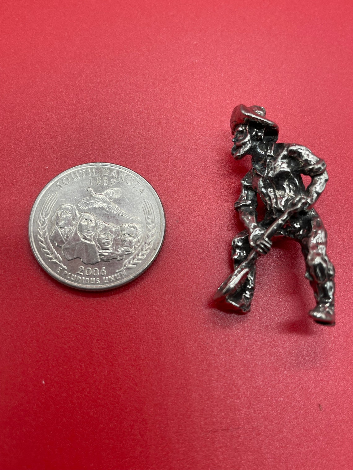 Lead Free Pewter Miner Figurine for Orb Scenes or Collection Etsy