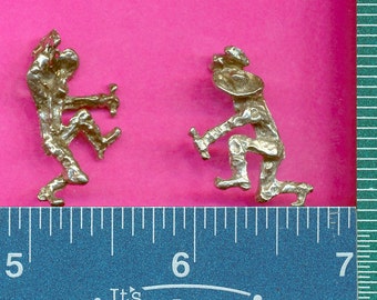 Lot of 10 lead free pewter miniature miner figurines