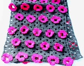 Crochet Shawl Pattern, Crochet Wrap Pattern, Crochet Flower Scarf, Crochet Scarf Pattern, Wrap Crochet Pattern, Shawl Pattern, Blanket shawl