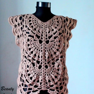 Crochet Top Pattern, Crochet Top Women, Top Crochet Pattern, Crochet Beach Cover Up Pattern, Crochet Summer Top, Crochet Boho Top Pattern