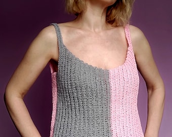 Patrón de top de verano a crochet, patrón de top con tirantes, patrón de top de crochet, patrón de mujer de crochet de verano, patrón de camiseta sin mangas con tirantes de crochet, look de punto