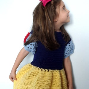 Crochet Pattern Princess Snow White Dress Snow White Baby Photo Prop,Princess Crochet Dress Pattern, Instant Download