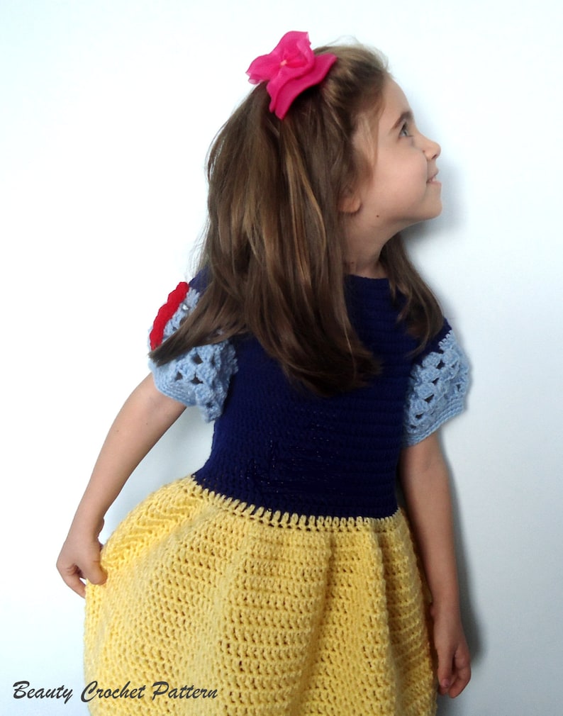 crochet snow white dress