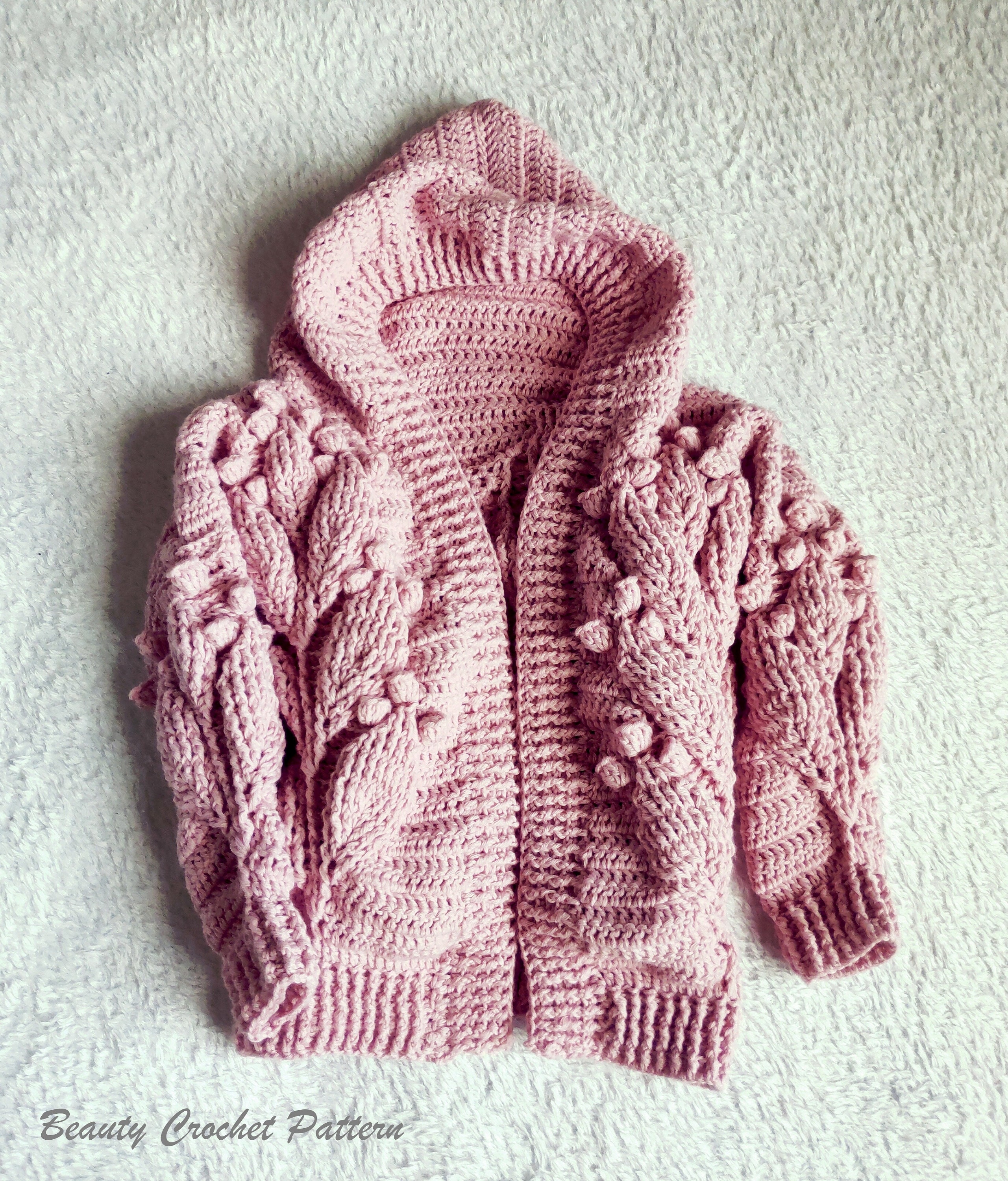 child's crochet hooded sweater pattern