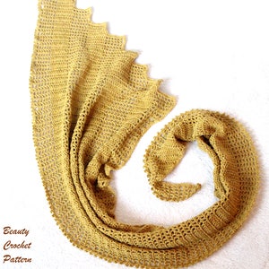 Crochet Asymmetrical Shawl, Crochet Scarf Pattern, Crochet Lace Shawl Pattern, Summer Shawl, Crochet Lace Scarf Pattern, Triangle Scarf