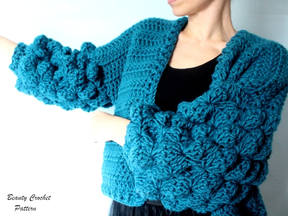 Crochet Cardigan Pattern Bobble 