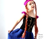 Anna Kleid Häkelanleitung, Prinzessin Anna Frozen Kleid Häkelanleitung, Kleid Häkelanleitung Anna Frozen, Anna Kostüm Schnittmuster