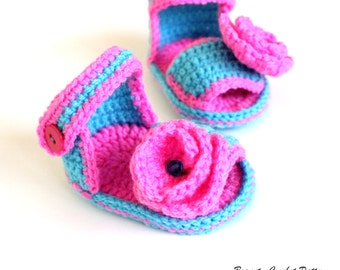 Crochet Pattern Baby Girl Sandals, Baby Sandals Crochet Pattern, Crochet Sandal Pattern, Crochet Sandals Baby, Crochet Pattern Baby