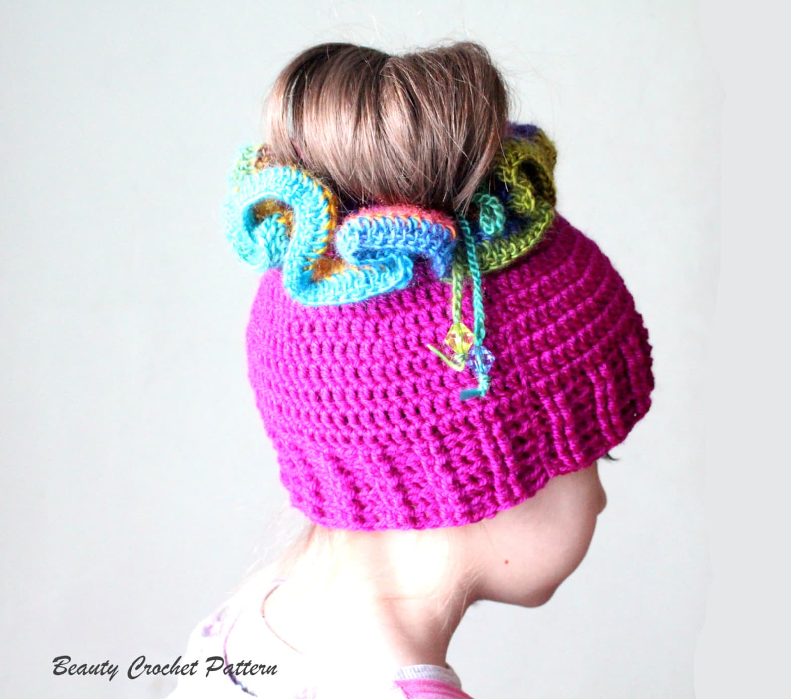Messy Bun Crochet Hat Pattern Crochet Ponytail Hat Pattern - Etsy