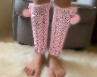 Made to order. Leg warmers kids, pink, long leg warmers girls, pink leg warmers dance, ballet