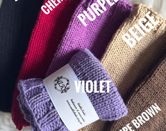 Knitted Ankle Warmers: Colorful Adult Leg Warmers, Boot Cuffs