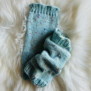 Leg warmers womens Green speckled Charcoal speckled light blue
