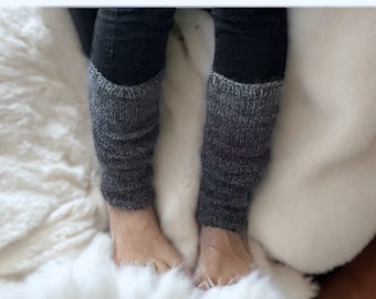 Leg warmers womens in gray color, gifts for her