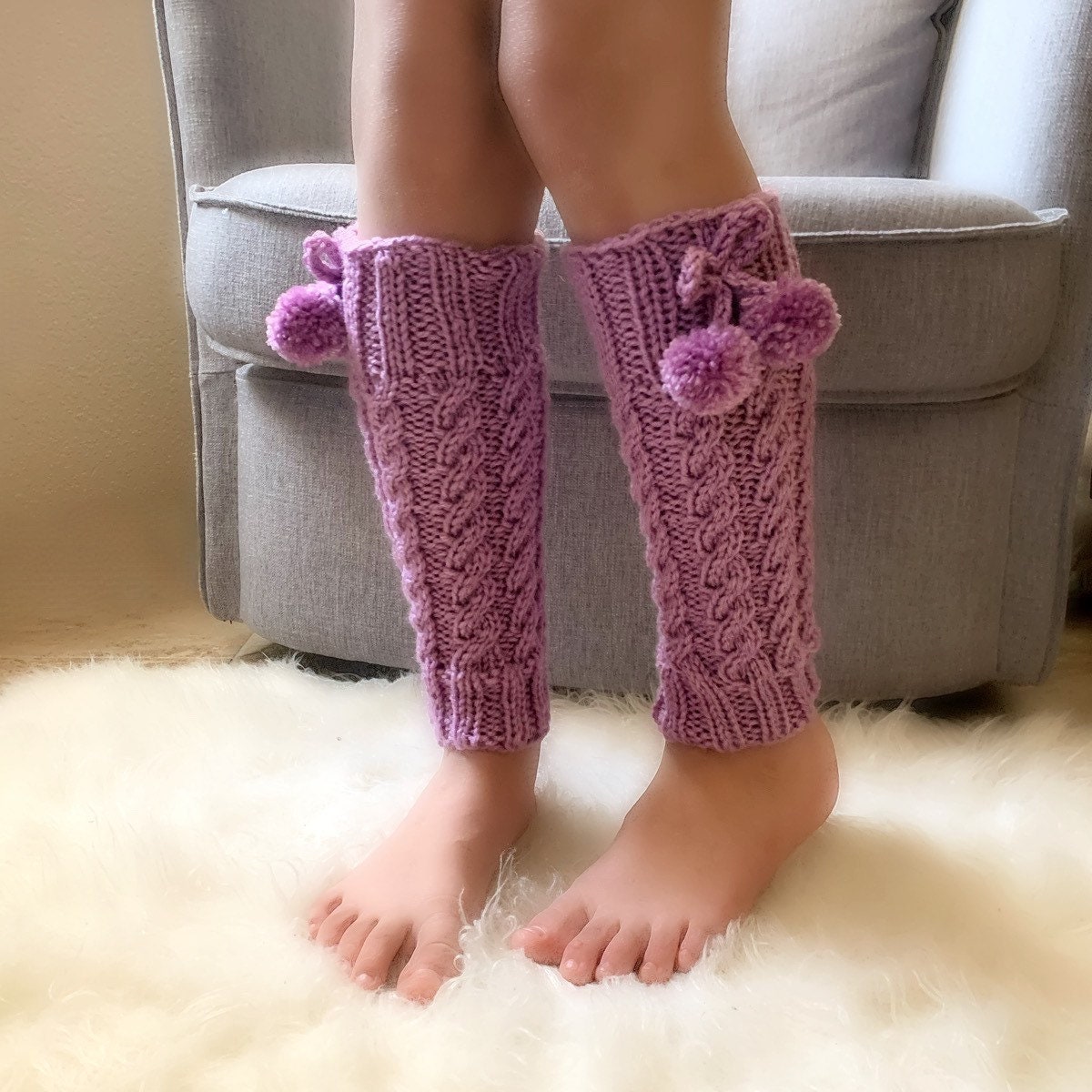 Ladies Girls Ruffle Flared Leg Warmers Knitted Warm Legging Socks Preppy  Style