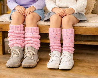 Leg warmers kids, pink birthday gift for girls